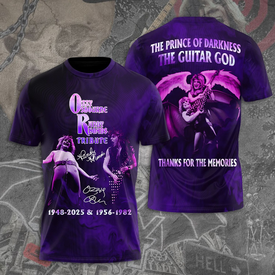 Ozzy Osbourne x Randy Roads Thanks For Your Memories T-Shirt Gifts For Music Fan
