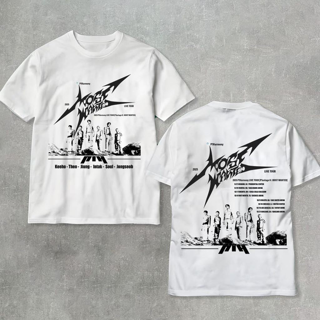 P1Harmony Live Tour 2025 Shirt 2025 P1Harmony Live Tour P1ustage H Most Wanted Shirt P1Harmony Live Tour 2025 Shirt 2025 P1Harmony Live Tour P1ustage H Most Wanted Shirt