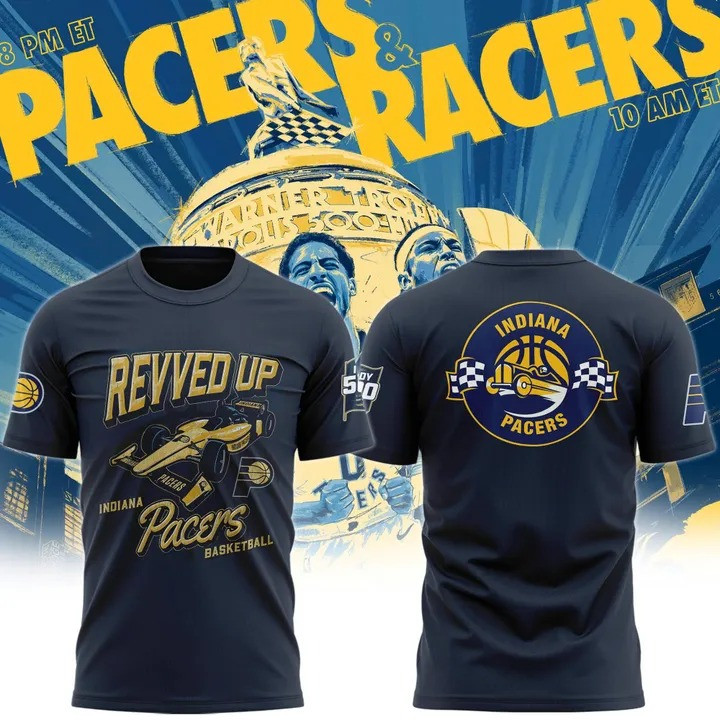 Pacers & Racing 2025 T-Shirt Indiana Pacers Merch Basketball Lovers Fan Best Gift Ideas