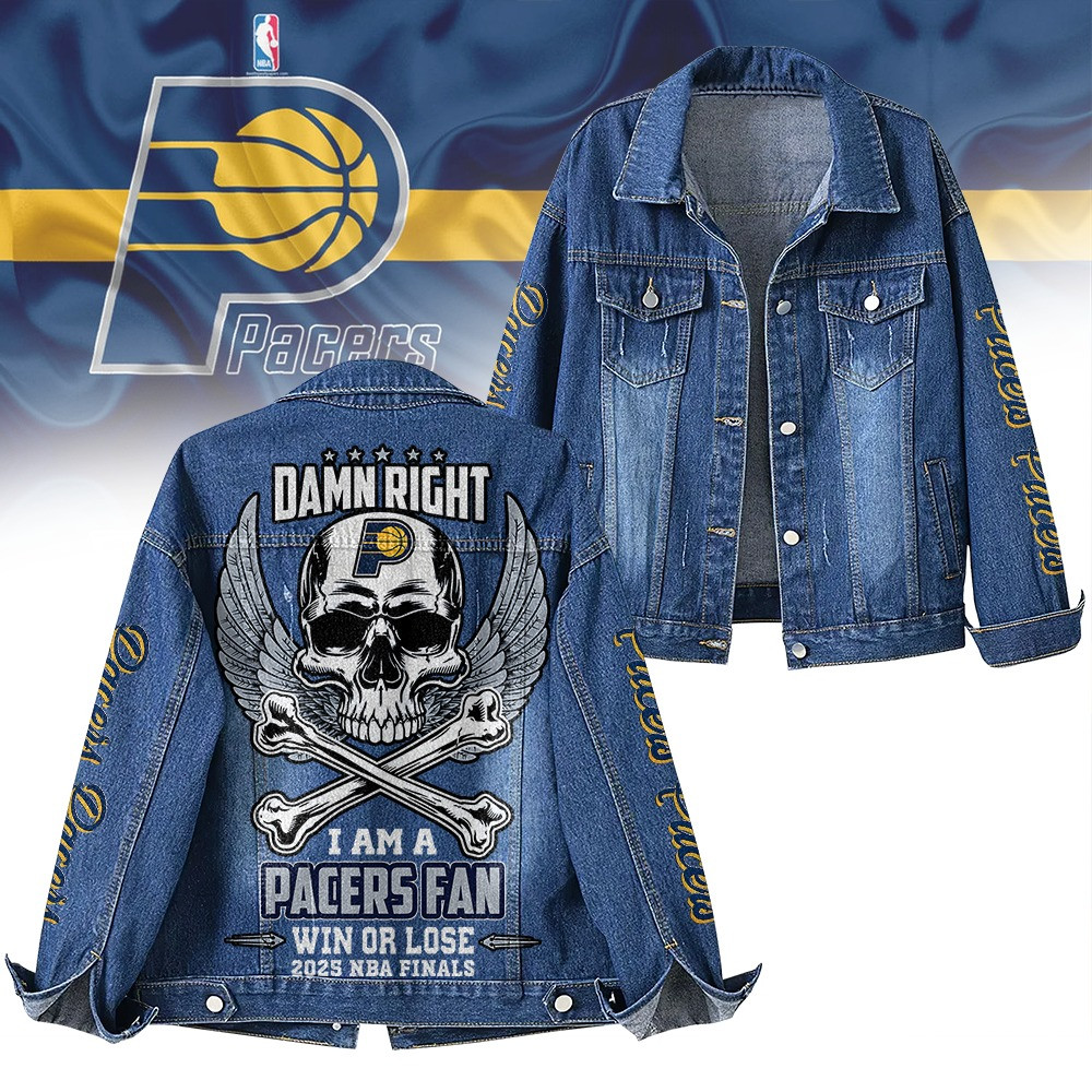 Pacers Win Or Lose 2025 NBA Finals Jean Jacket Basketball Fan Apparel Best Gift For Him