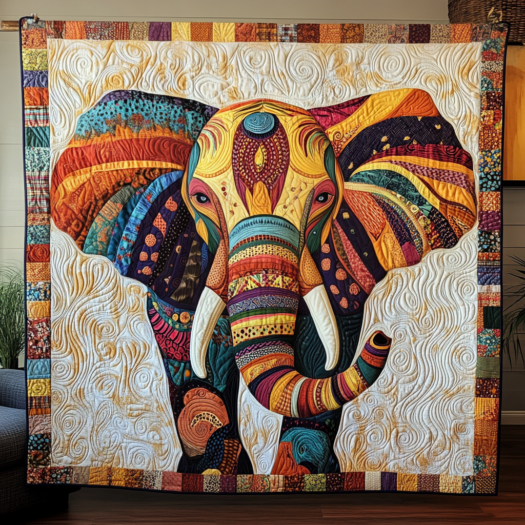 Pachyderm Parade Quilted Blanket Best White Elephant Gifts 2025