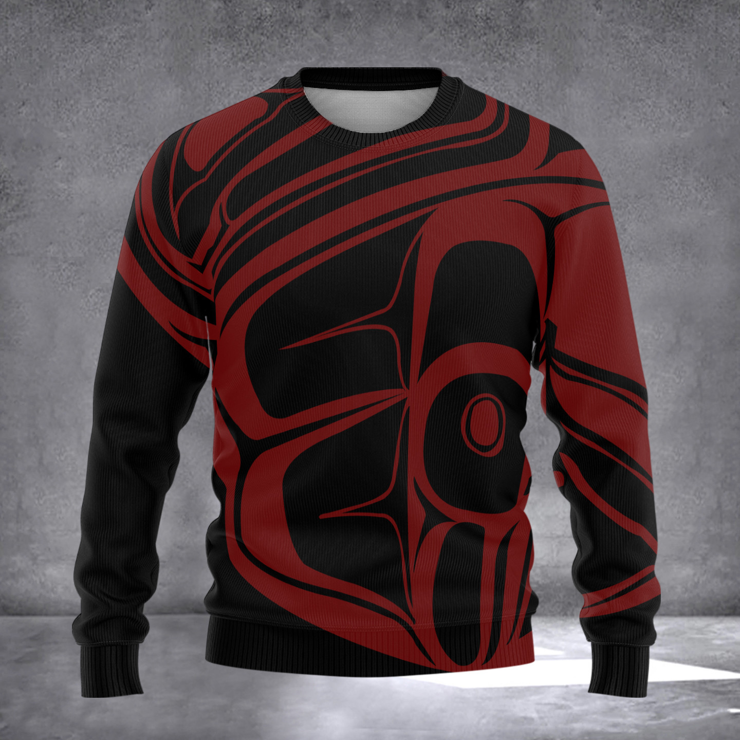 Pacific Northwest 3D Printed Sweater Haida Art Style Clothing Merch