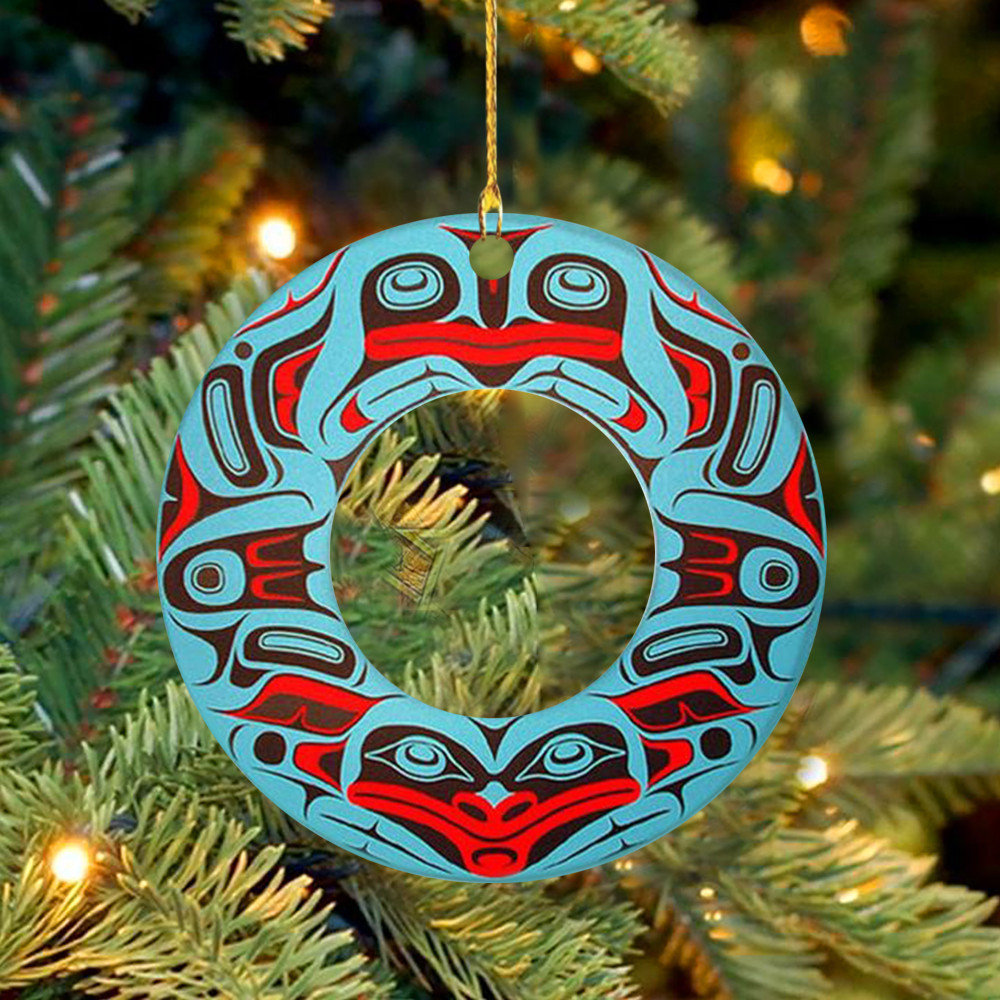 Pacific Northwest Haida Art Ornament Xmas Tree Decorations Best Gifts For 2024
