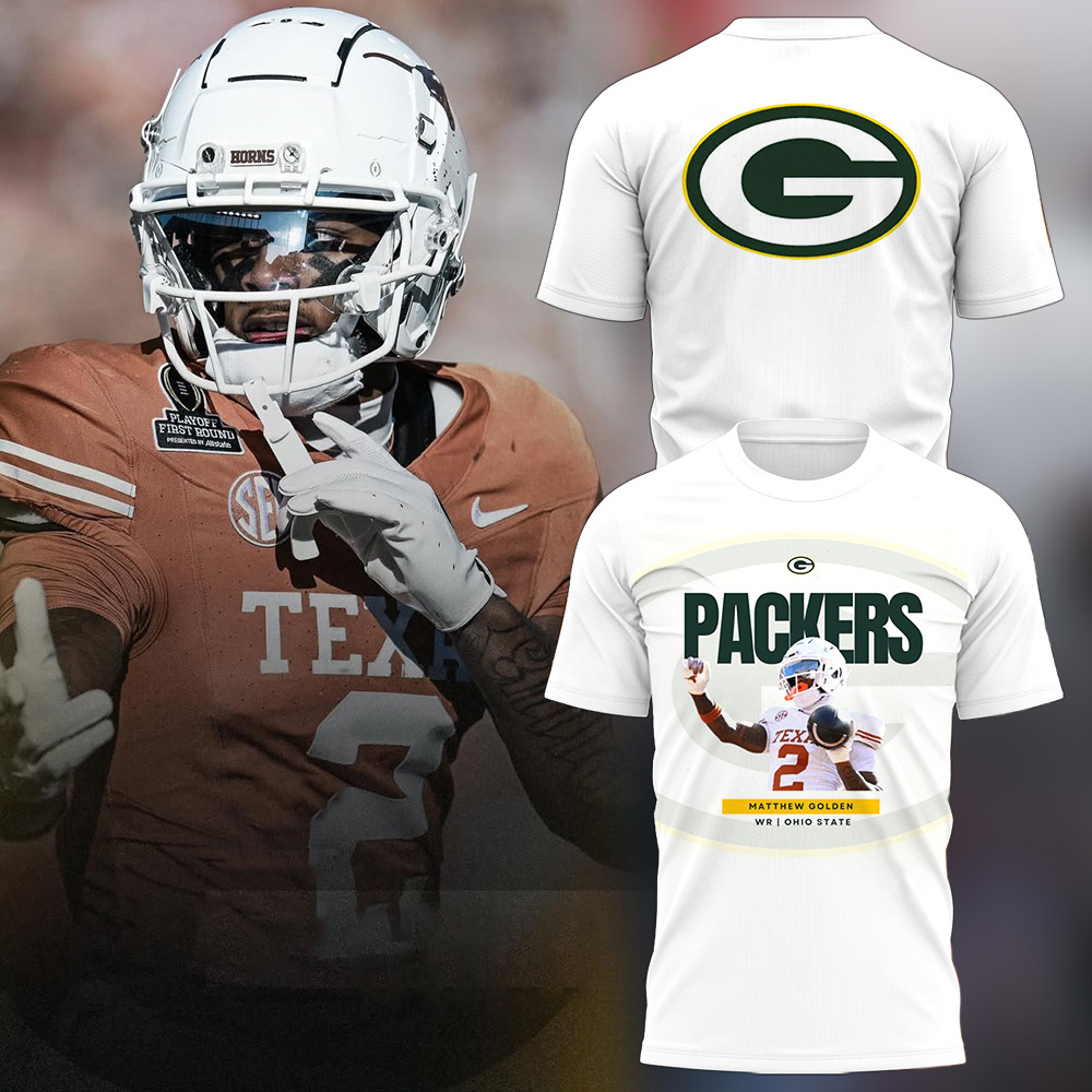 Packers Matthew Golden 2025 NFL T-Shirt Football Gifts For Men