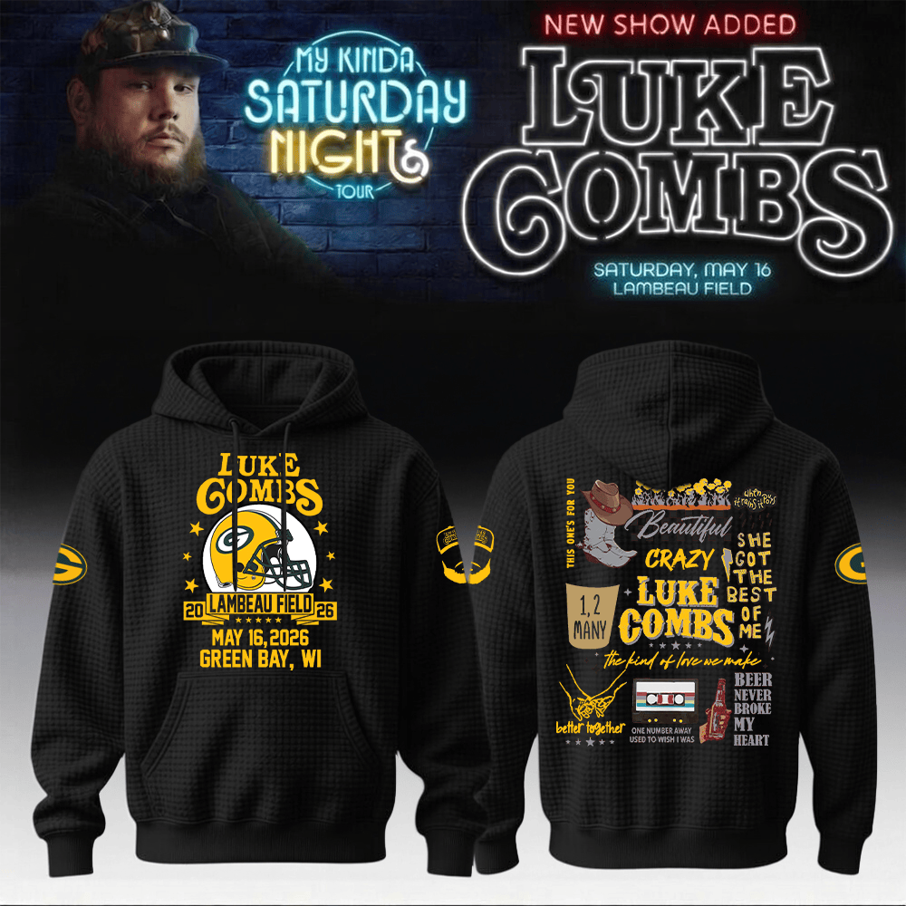 Packers x Luke Combs Merch My Kinda Saturday Night Tour 2026 Hoodie Great Gift For Him