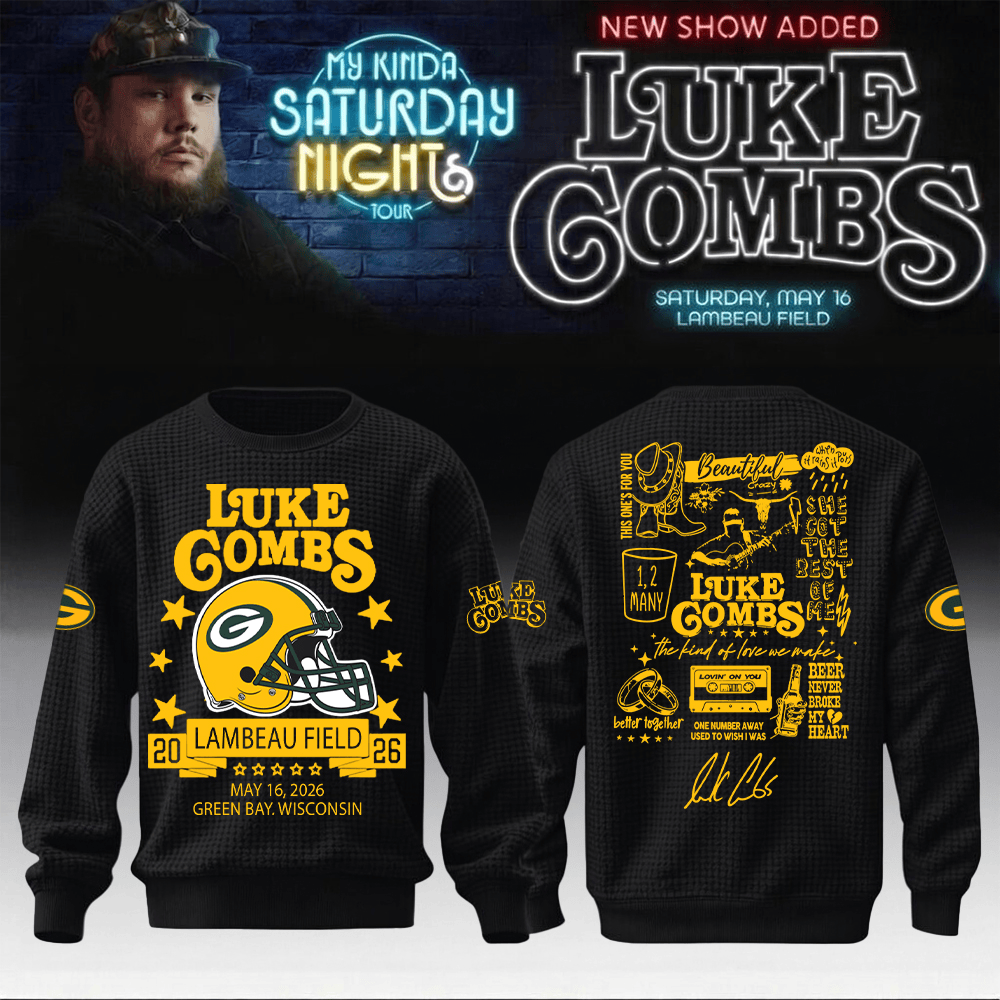 Packers x Luke Combs Merch My Kinda Saturday Night Tour 2026 Sweatshirt Music Clothing