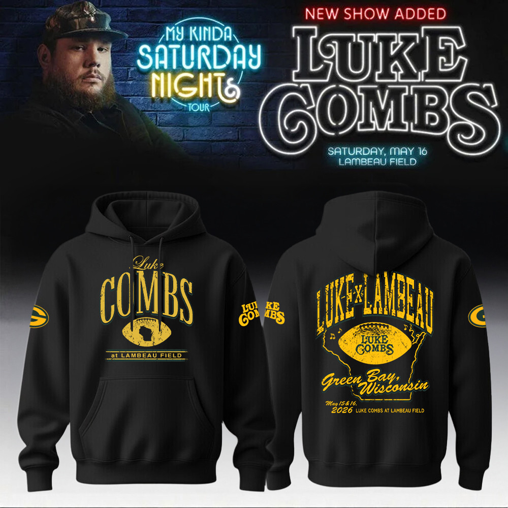 Packers X Luke Combs Merch My Kinda Saturday Night Tour Hoodie Fathers Day Gifts Special