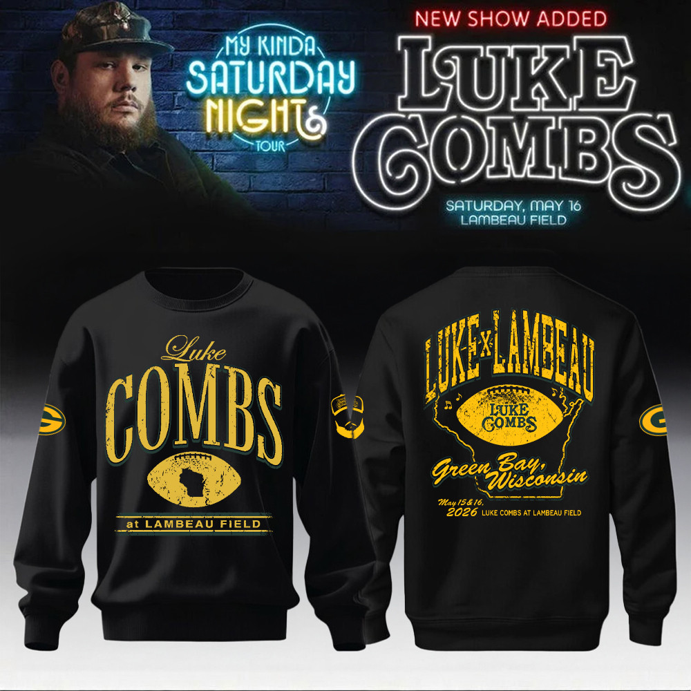 Packers X Luke Combs Merch My Kinda Saturday Night Tour Sweatshirt Gift For Music Dads