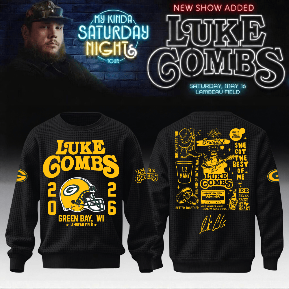 Packers x Luke Combs Merch My Kinda Saturday Night Tour Sweatshirt Music Gift For Brother