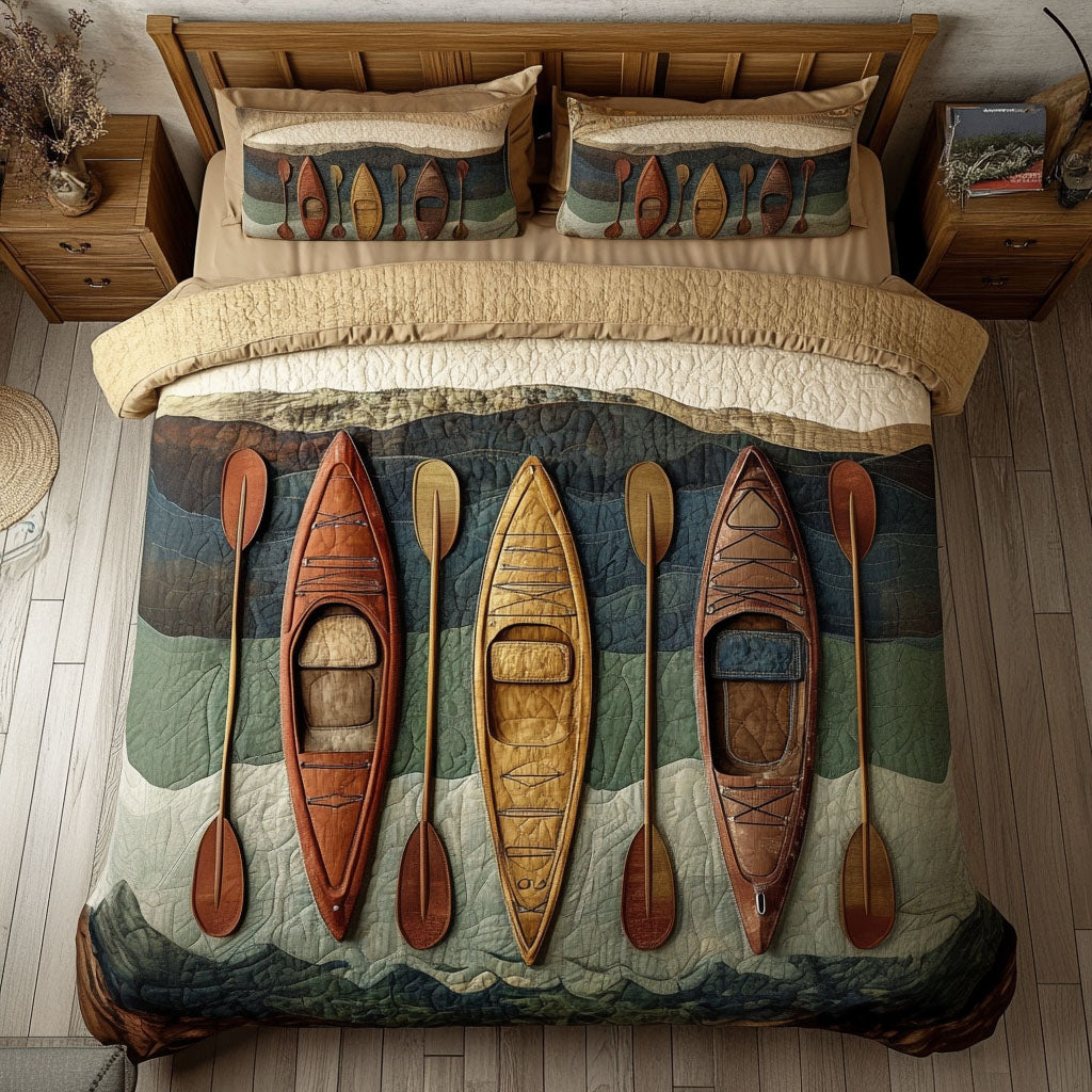 Paddle Flow Quilted Bedding Set Bed Decorations Christmas Gifts For Dad