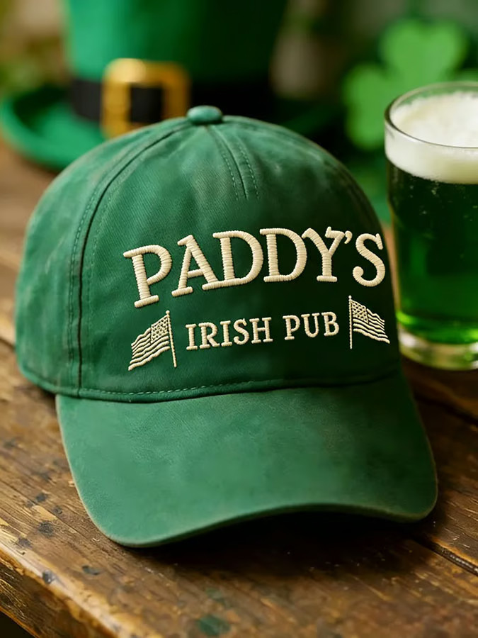 Paddy's Irish Pub Happy St Patrick's Day Hat Embroidered St Patrick's Day Gifts For Girlfriend