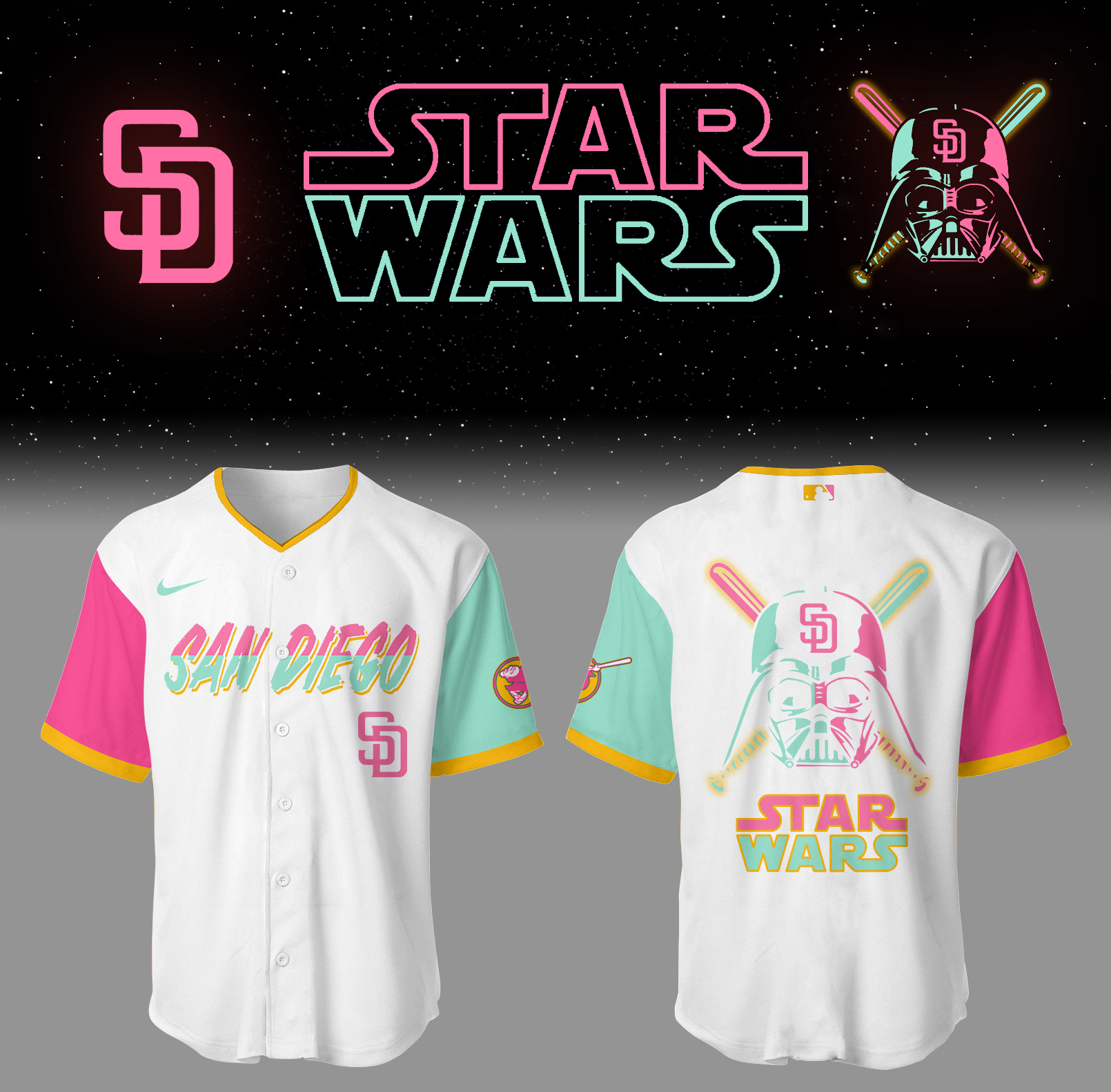 Padres Baseball 2025 Padres x Star Wars City Connect Jersey Best Baseball Gifts Ideas