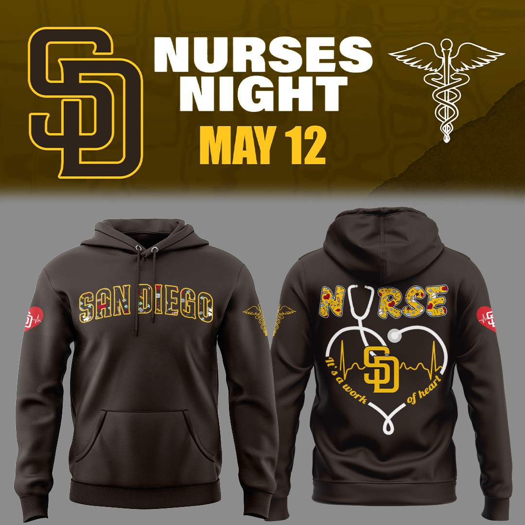 Padres Baseball Nurses Night Hoodie Gifts For Baseball Fans