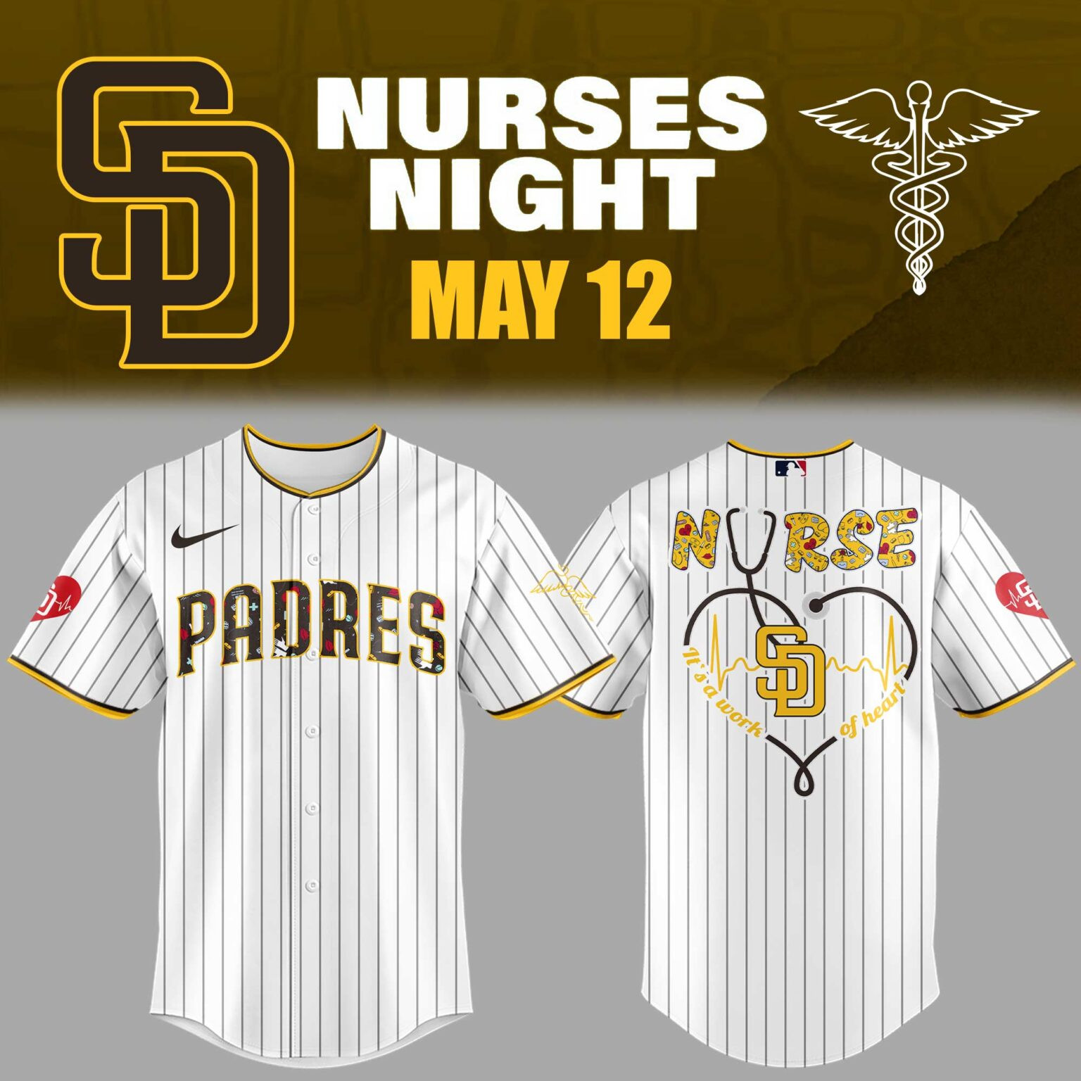 Padres Baseball NURSES NIGHT Soc Jersey Baseball Lover Gift Ideas