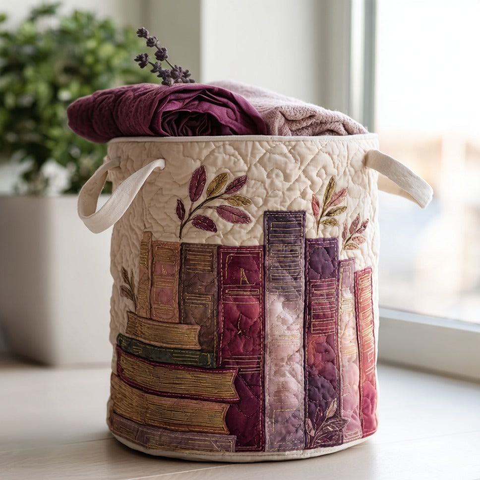 Page Turner Quilted Laundry Basket Merch For Her