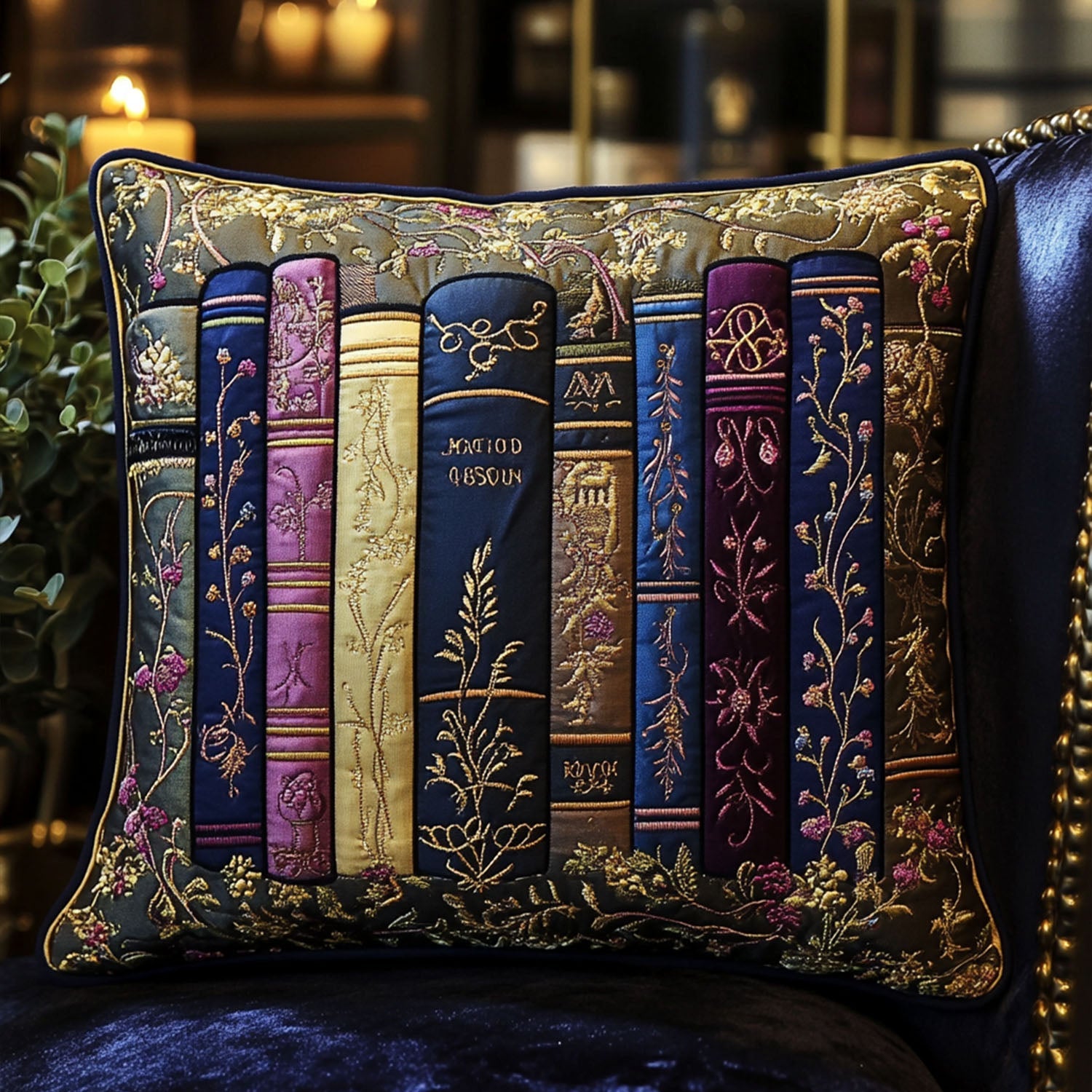 Pages of Magic Quilted Pillow Case Square Pillow Covers Good Gifts For Readers