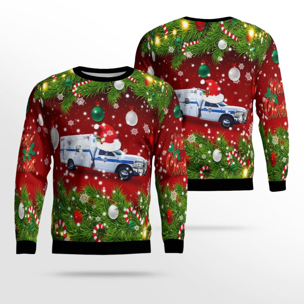 Pahrump Nevada Nye County Emergency Medical Services AOP Ugly Sweater Christmas Unisex Sweaters Gift For Christmas