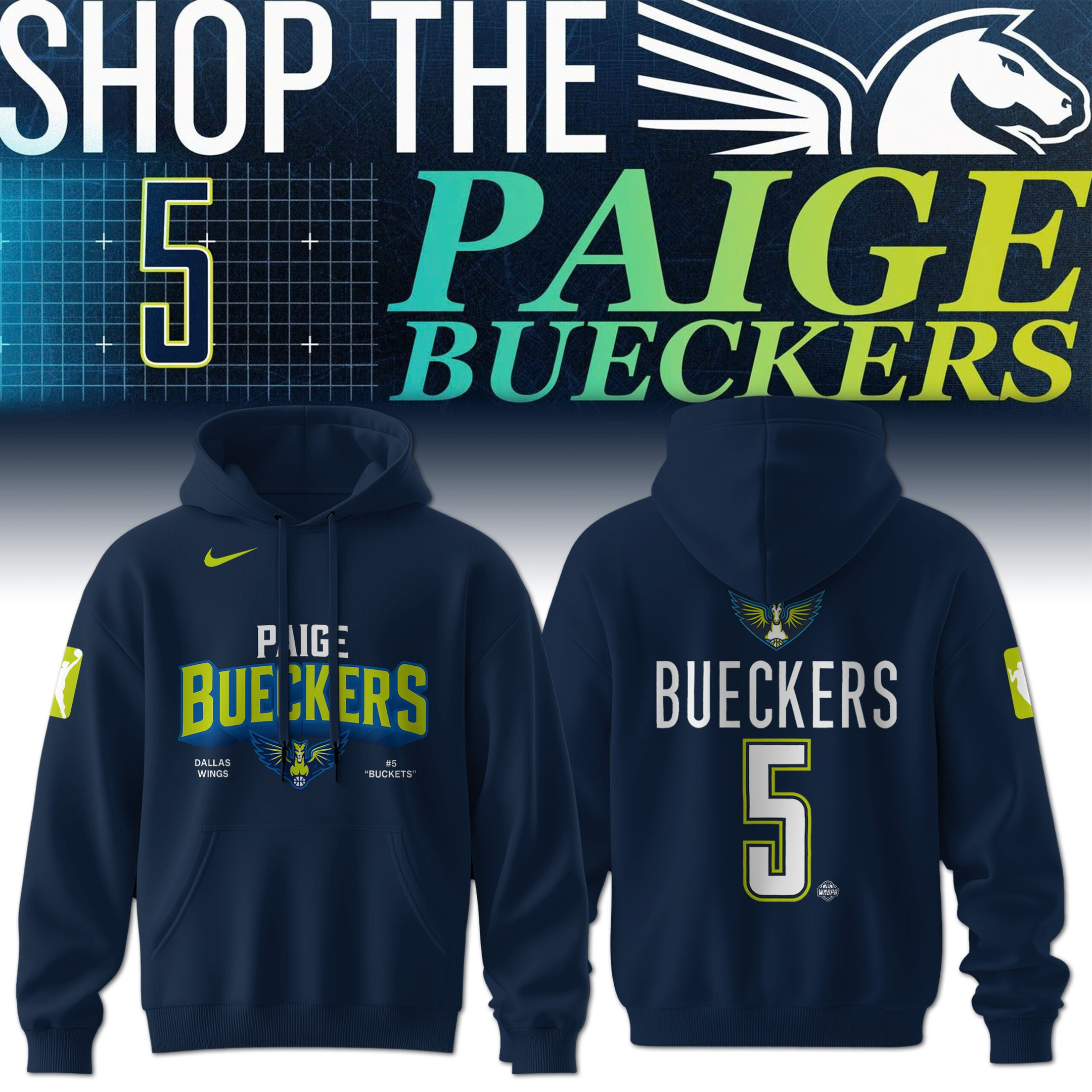 Paige Bueckers Dallas Wings #5 Buckets Hoodie Basketball Best Fan Merch Apparel Gifts