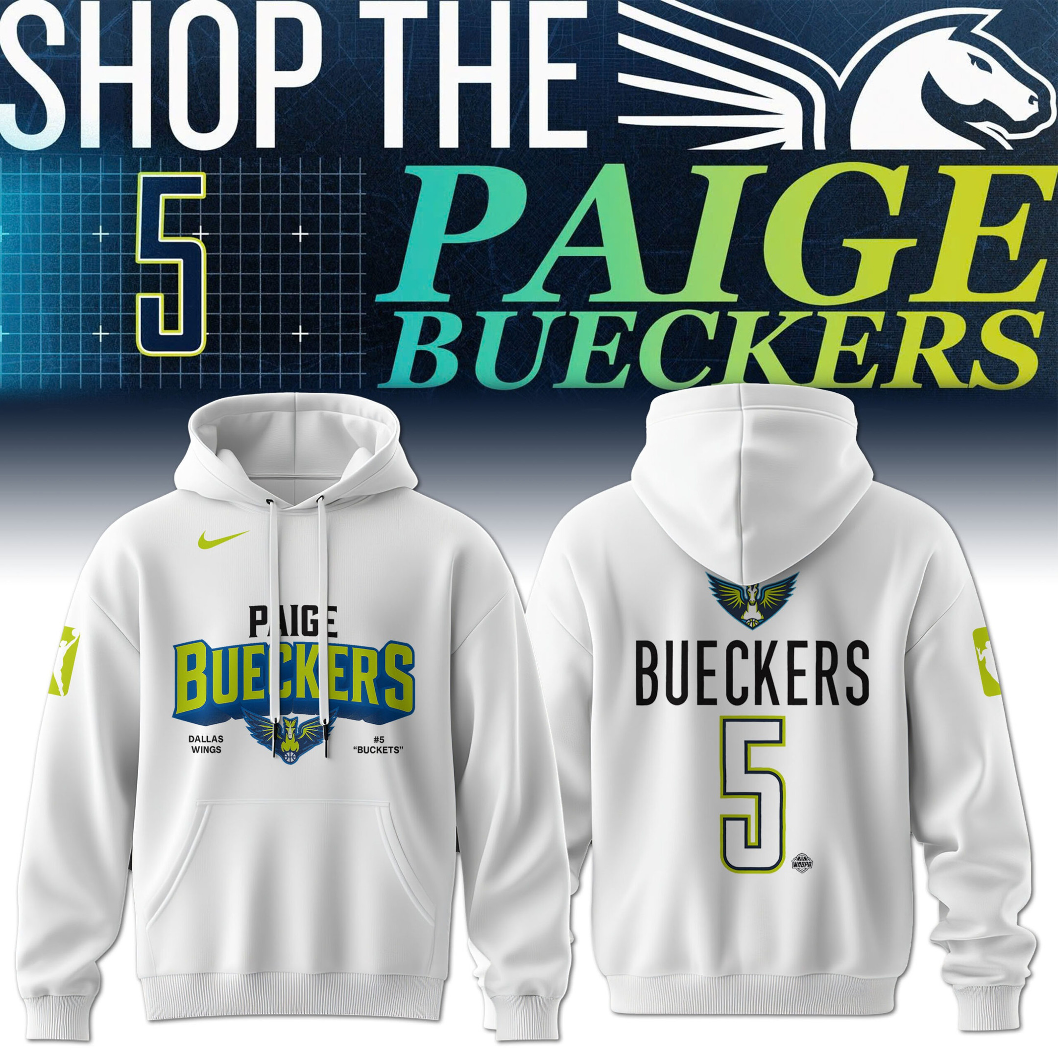 Paige Bueckers Dallas Wings #5 Buckets Hoodie Women's Basketball Fan Merch Unique Gifts