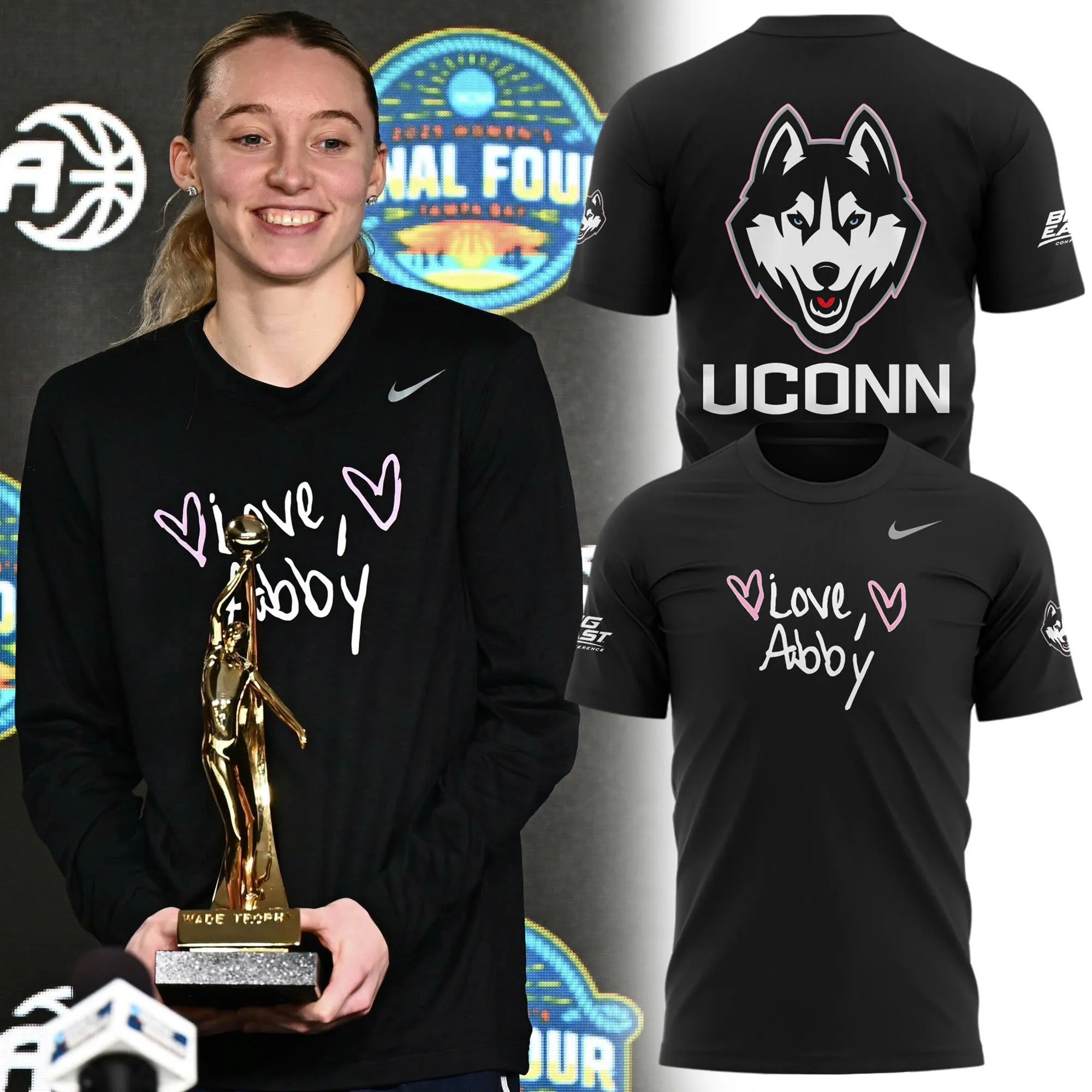 Paige Bueckers Shirt Love Abby Uconn Women's Basketball National Championship 2025 Merch