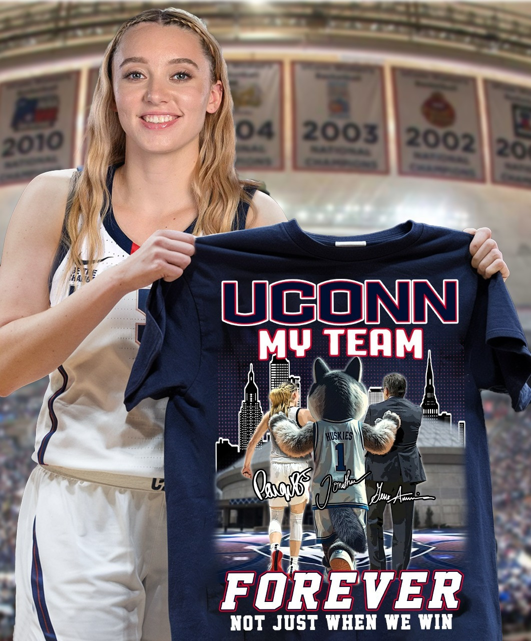 Paige Bueckers T-Shirt Uconn Huskies My Team Forever Not Just When We Win Fan Merch