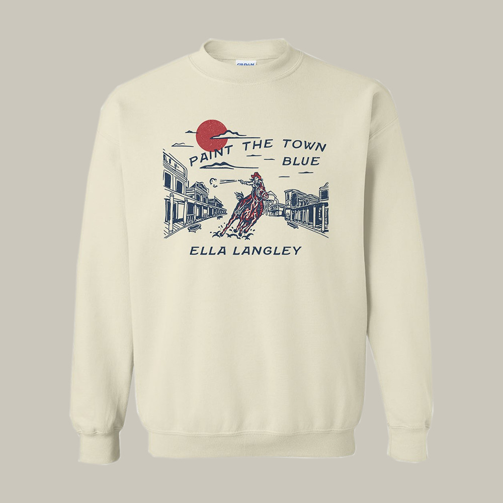 Paint The Town Blue Ella Langley Sweatshirt Ella Langley Music Apparel Best Fan Gift