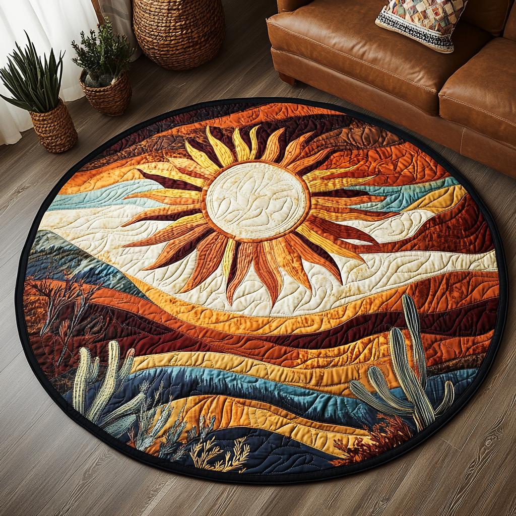 Painted Desert Quilted Round Mat Christmas Entryway Decor Christmas Gift Ideas For A Daughter