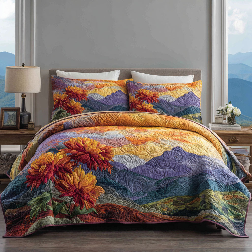 Painted Meadows Quilted Bedding Set Bed Decor Fall Autumn Season Gifts