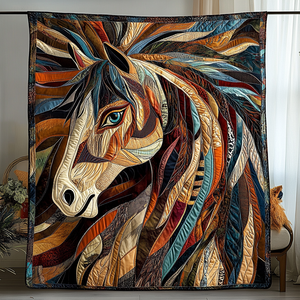 Painted Pony Quilted Blanket Native American Blanket Unique Gifts For Horse Lovers