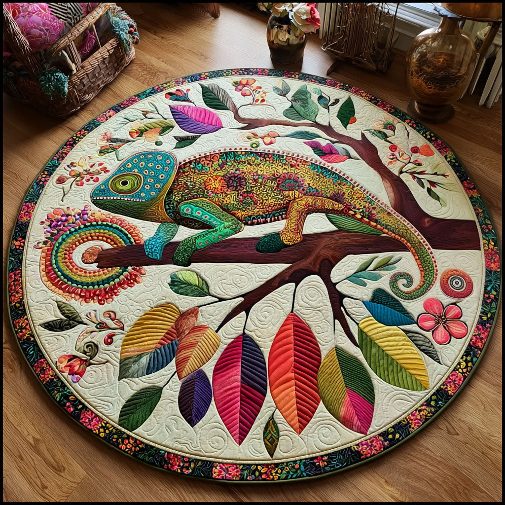 Painted Reptile Quilted Round Mat Entryway Design Ideas Lavender Gift Ideas For Her