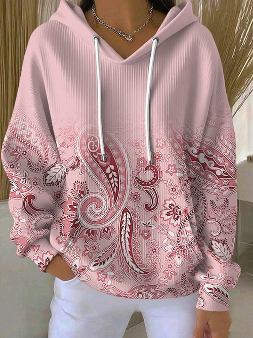 Paisley Hoodie Cozy Fashion Clothing Christmas Presents For Women