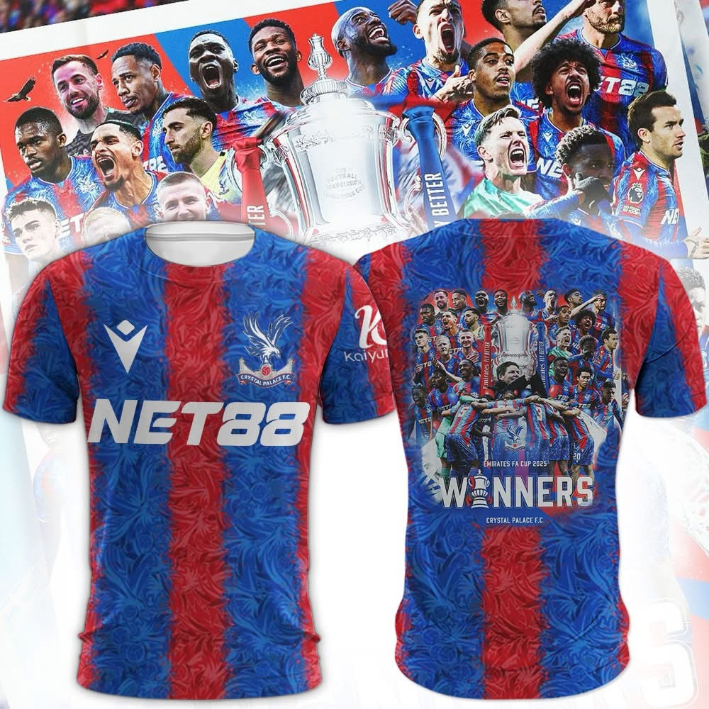 Palace Reigns FA Cup 2024 25 Champions Shirt CPFC FA Cup Winners Crystal Palace FC Fan Merch