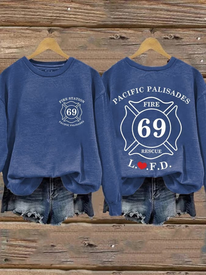Palisades Fire Station 69 Sweatshirt Support Palisades Sweatshirt Gifts For Her Palisades Fire Station 69 Sweatshirt Support Palisades Sweatshirt Gifts For Her