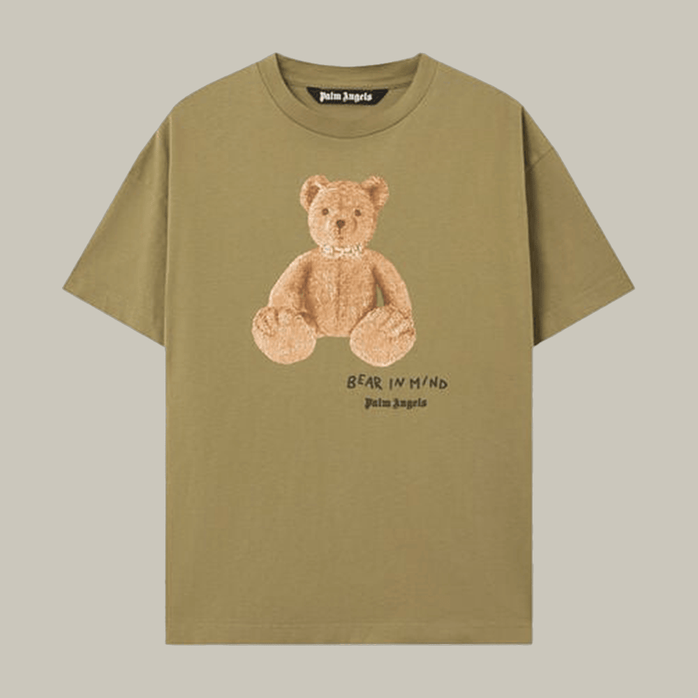 Palm Angels Bear In Mind T-Shirt Teddy Bear Graphic Design Palm Angels Clothes Present Idea