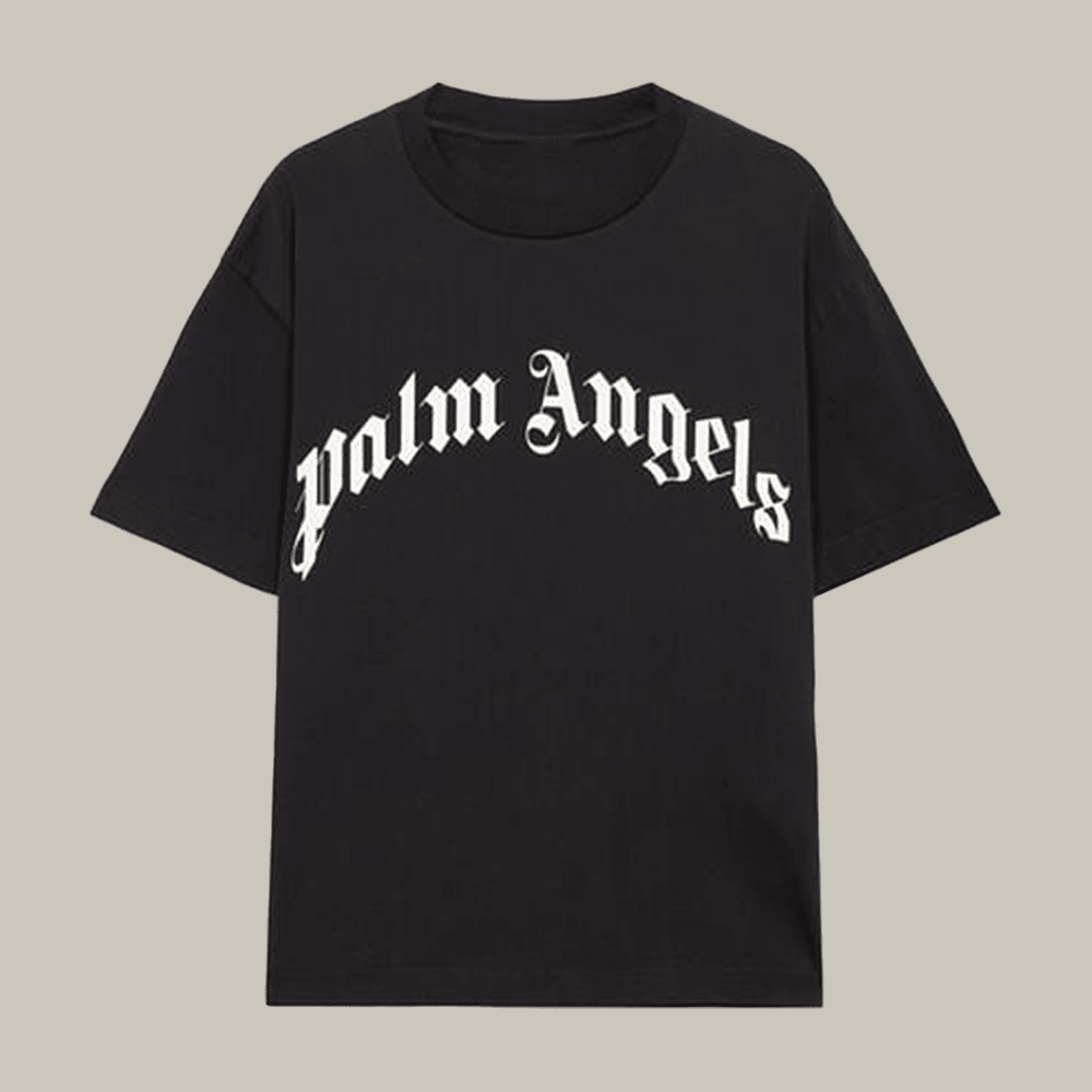 Palm Angels Curved Logo Reg T-Shirt Palm Angels Clothes Trendy Wear Unique Gift For Him