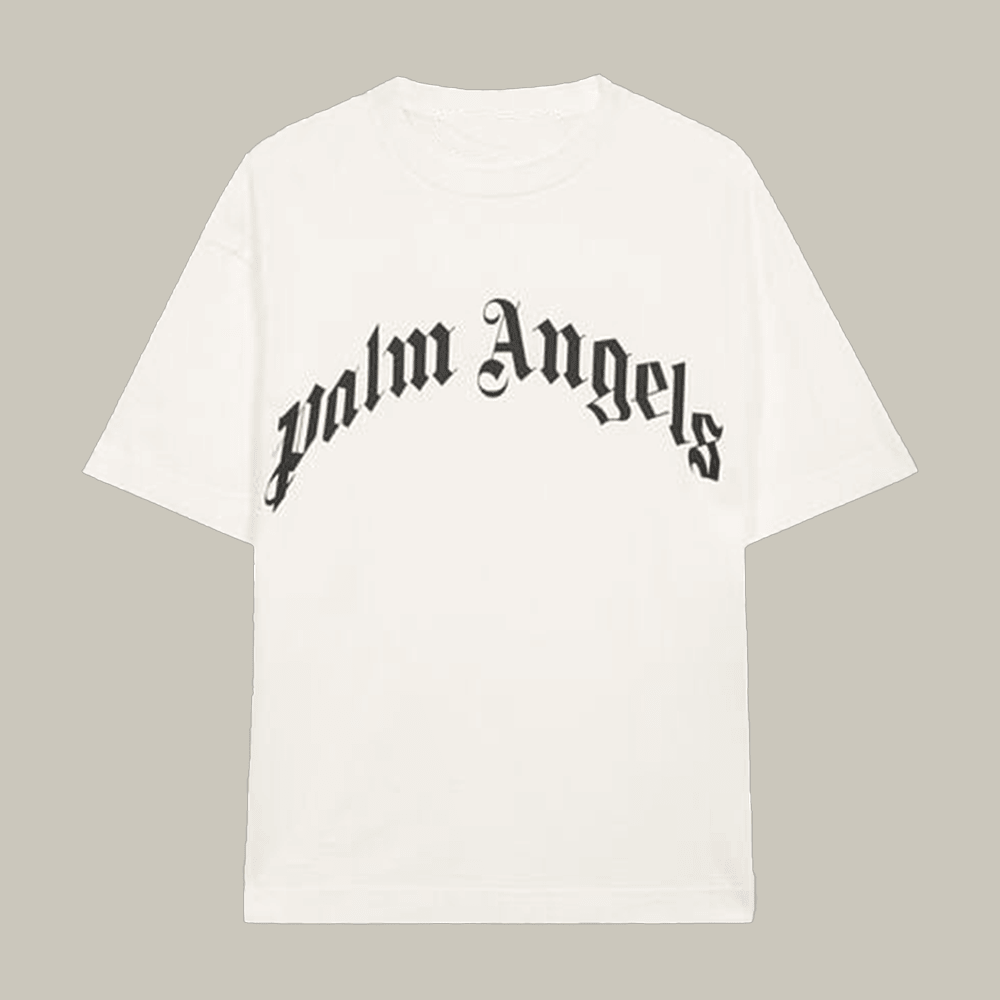 Palm Angels Curved Logo T-Shirt Palm Angels Clothes Cool Present For Boyfriend