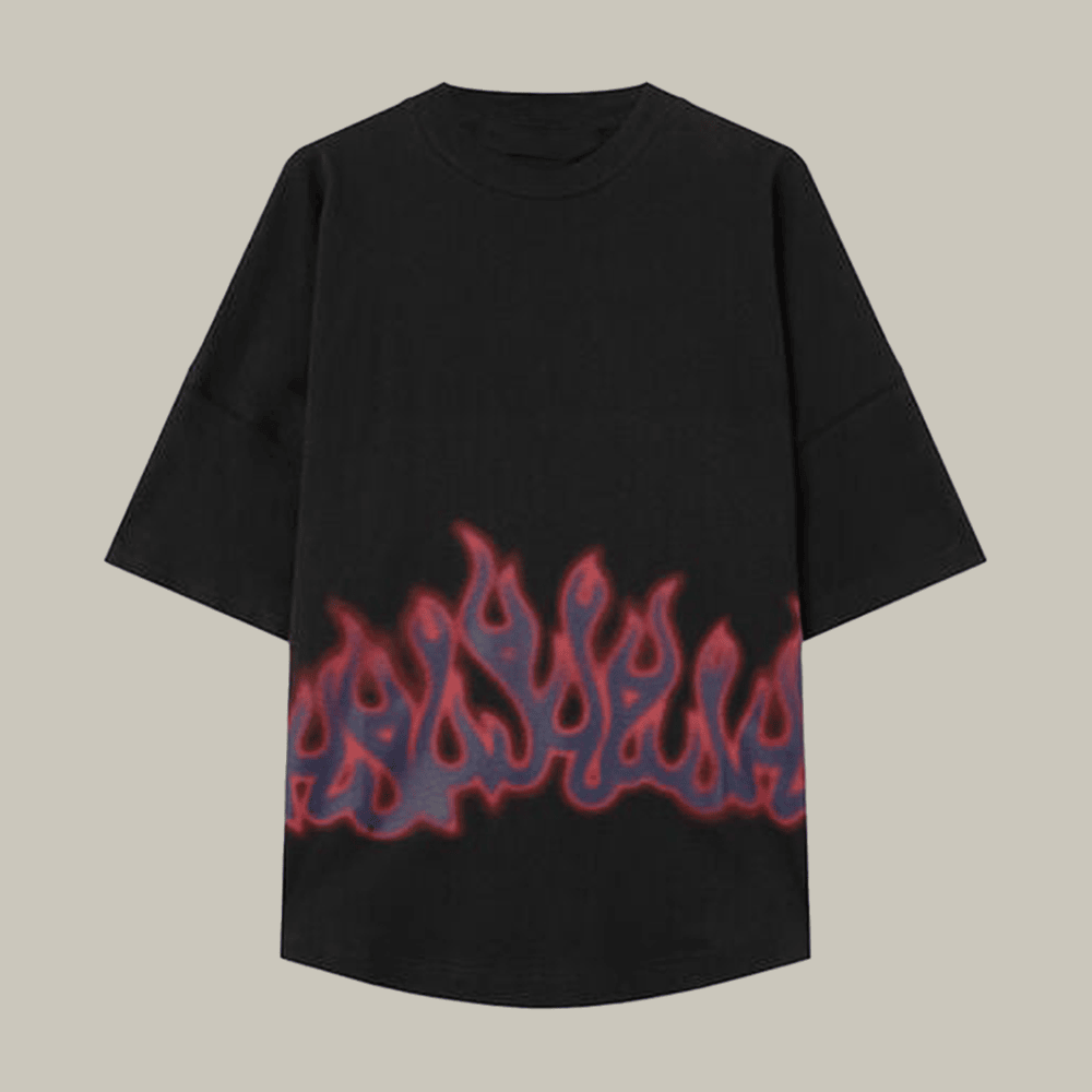 Palm Angels Flame Over T-Shirt Flame Art Palm Angels Merchandise Unique Gen Z Gift Idea