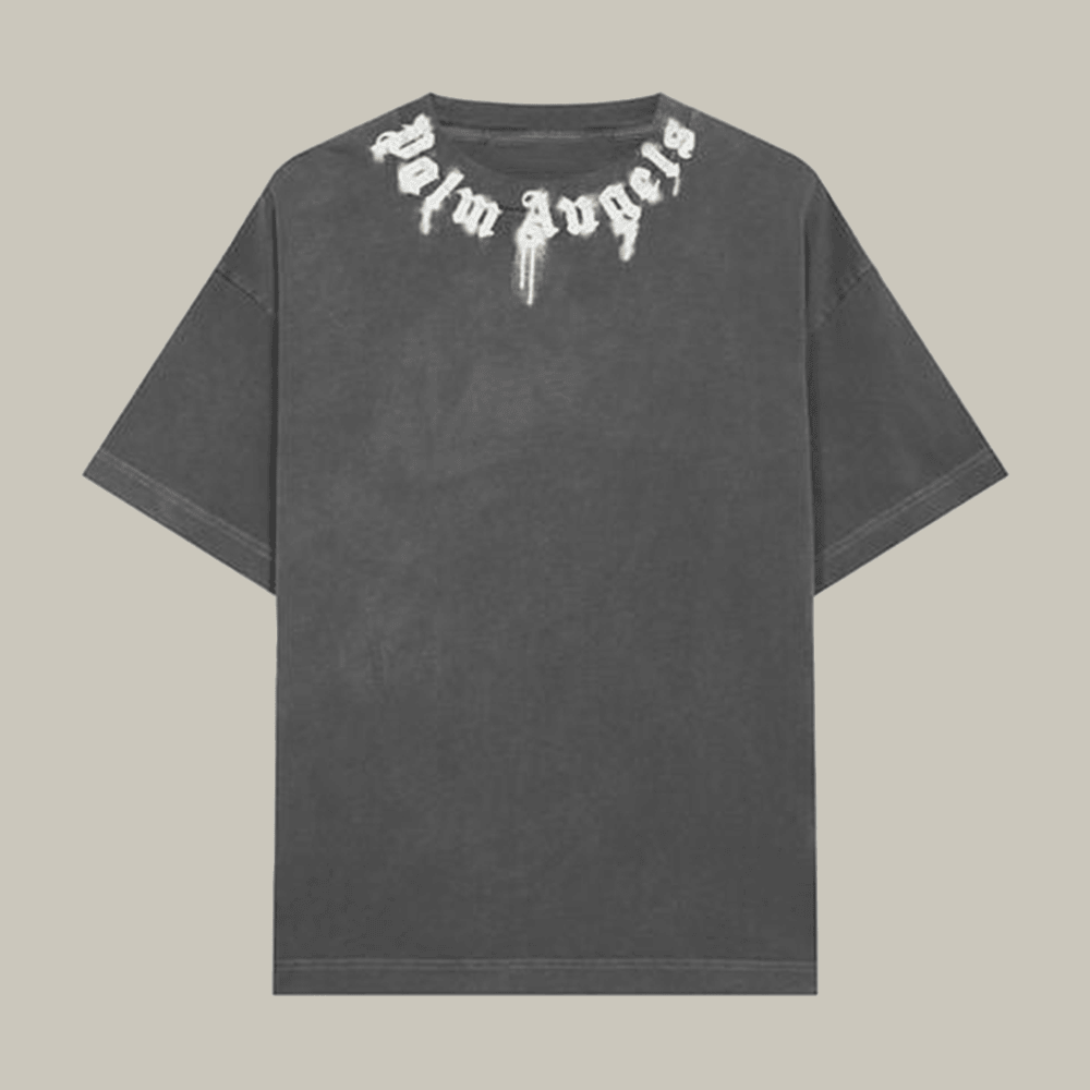 Palm Angels Neck Logo T-Shirt Palm Angels Clothes Cool Present For Husband