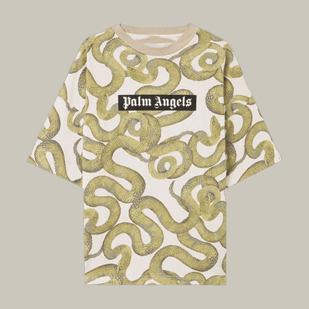 Palm Angels Snake Allover Loose T-Shirt Palm Angels Clothes Unique Gift For Snake Lover