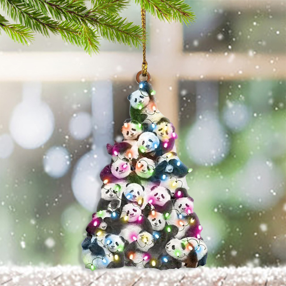 Panda Christmas Tree Ornament Cute Panda Christmas Ornament Hangers Xmas Gift Ideas For Wife
