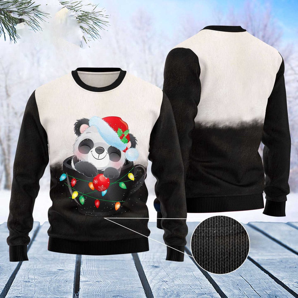 Panda Cup Ugly Christmas Sweater Funny Ugly Christmas Sweater Best Christmas Gifts