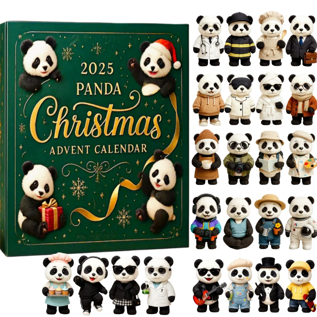 Panda Lover Advent Calendar 2025 Christmas Countdown Decor Christmas Gifts For Panda Lovers