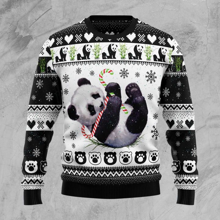 Panda Ugly Christmas Sweater Cute Christmas Jumper Holiday Presents For Panda Lovers