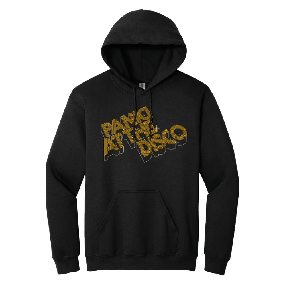 Panic At The Disco Merch 3d Gold Logo Hoodie Father's Day Gifts For Husband Panic At The Disco Merch 3d Gold Logo Hoodie Father's Day Gifts For Husband