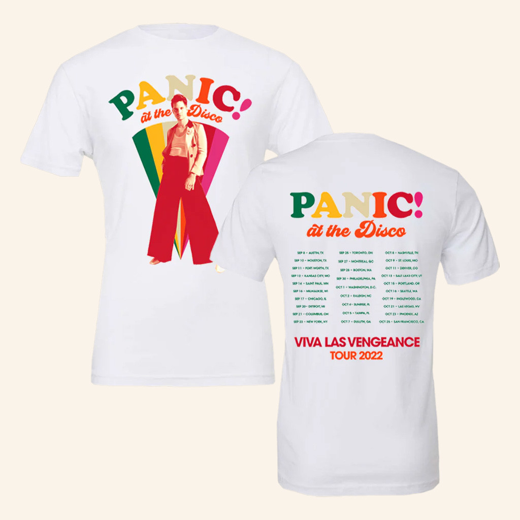 Panic At The Disco Merch Color Wedge T-Shirt Birthday Gift For Her Panic At The Disco Merch Color Wedge T-Shirt Birthday Gift For Her