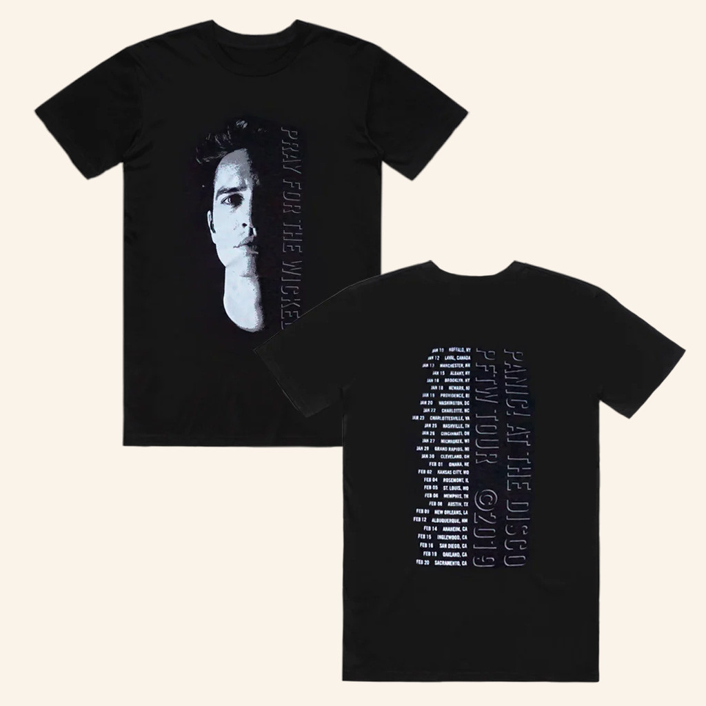 Panic At The Disco Merch Face Tour T-Shirt Birthday Gift For Fans Panic At The Disco Merch Face Tour T-Shirt Birthday Gift For Fans