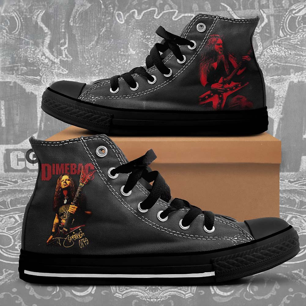 Pantera High Top Canvas Black Shoes Unique Gifts For Music Fans