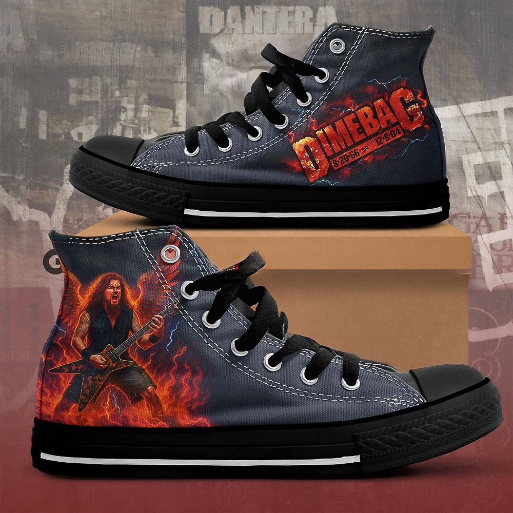 Pantera High Top Canvas Shoes Gifts For Someone Who Loves Music