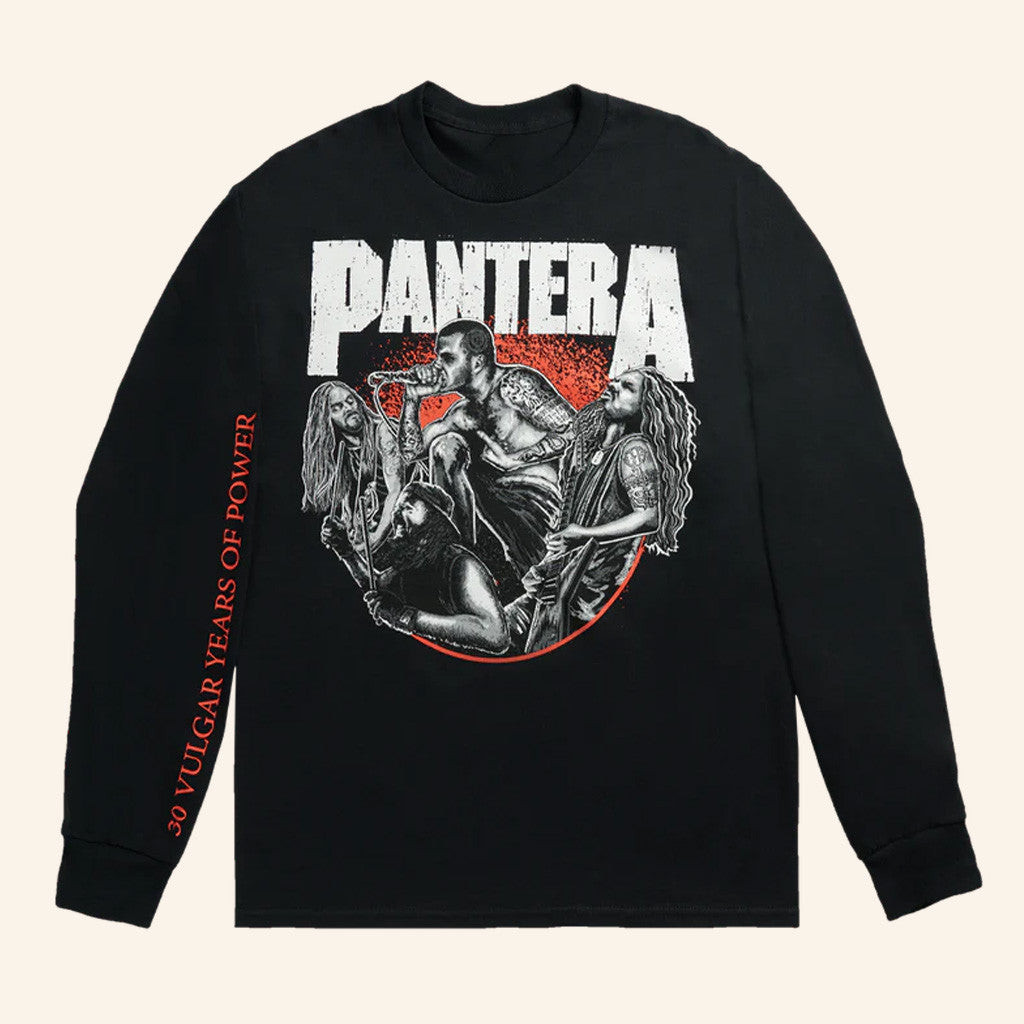 Pantera Merch 30 Vulgar Years Band Illustration Long Sleeve Shirt Gifts For Him Pantera Merch 30 Vulgar Years Band Illustration Long Sleeve Shirt Gifts For Him