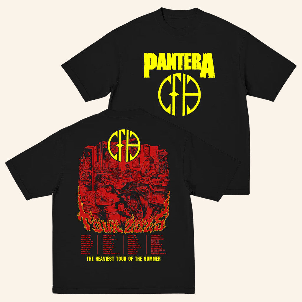 Pantera Merch CFH 2025 Tour T-Shirt Best Gifts For Husband Pantera Merch CFH 2025 Tour T-Shirt Best Gifts For Husband